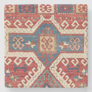 White Hooked Southwestern Vorm  Stenen Onderzetter