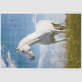 White Horse 1 Decoupage papier (Voorkant)