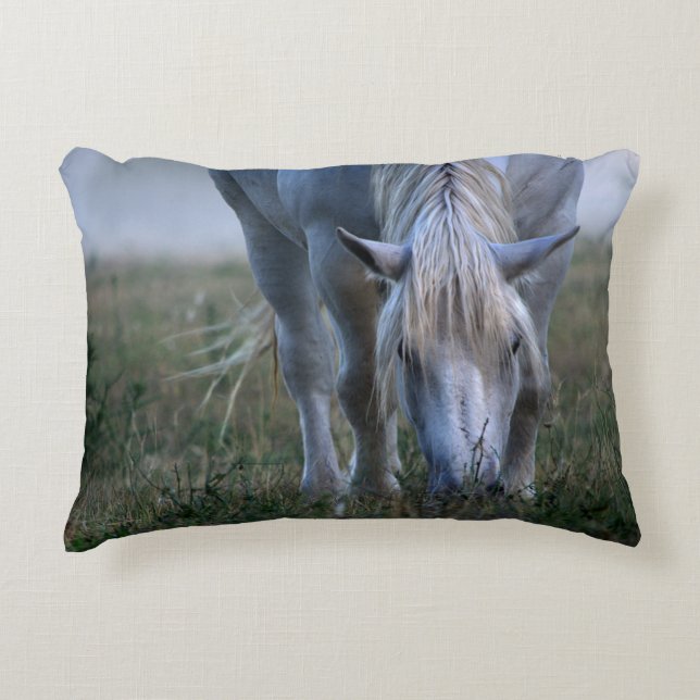 White Horse Accent Kussen (Voorkant)