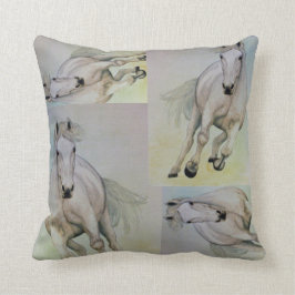 White Horse American MoJo Pillow Kussen