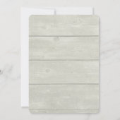 White Horse and Bird in Winter Kerstparty Kaart (Achterkant)