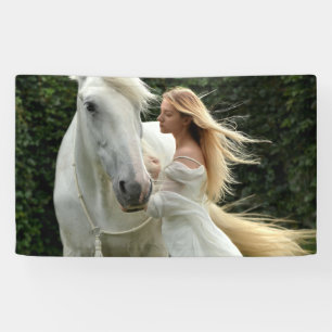 White Horse and Girl Spandoek