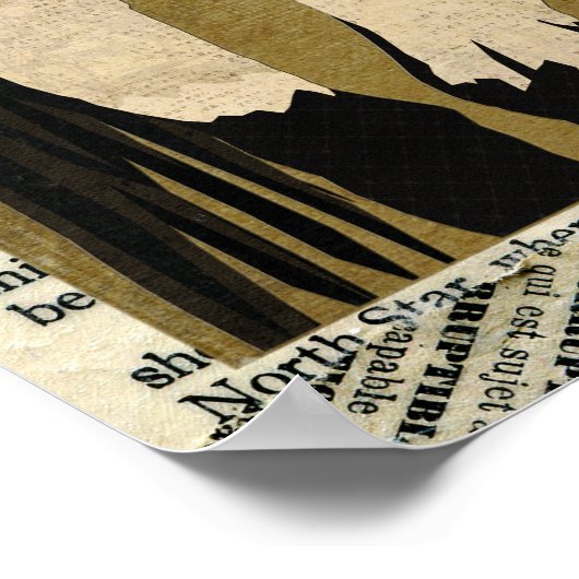 WHITE HORSE & BIRD Art Poster (Hoek)