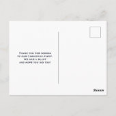 White Horse & Bird in a Winter Snowfall Bedankt Briefkaart (Achterkant)