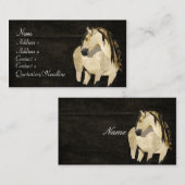 White Horse Black Retro Visitekaartje (Voorkant / Achterkant)