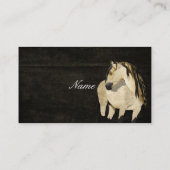 White Horse Black Retro Visitekaartje (Achterkant)