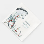 White Horse Blue Juniper & Red Berries Servet (Hoek)