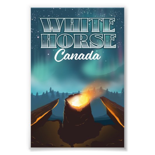 White Horse Canada reisposter Foto Afdruk (Voorkant)