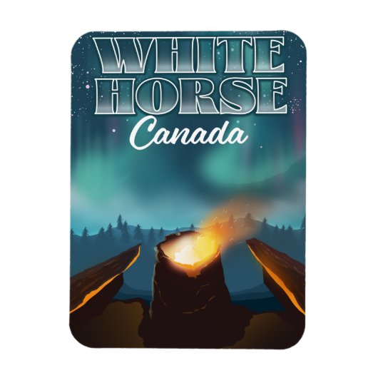 White Horse Canada reisposter Magneet (Verticaal)