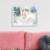 White Horse Canvas Afdruk (Insitu (Woonkamer))