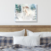 White Horse Canvas Afdruk (Insitu (Slaapkamer))