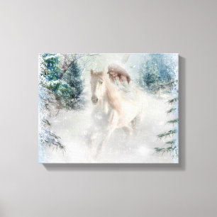 White Horse Canvas Afdruk