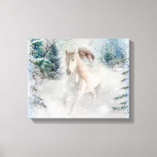 White Horse Canvas Afdruk (Voorkant)
