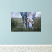 White Horse Canvas Afdruk (Insitu (Houten vloer))