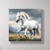 White Horse Canvas Afdruk (Voorkant)