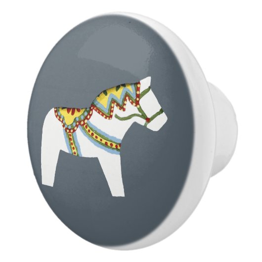 White Horse Ceramic Knob. Keramische Knop (Rechts)