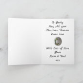 White Horse Christmas Garland Groeten Kaart (Binnen)