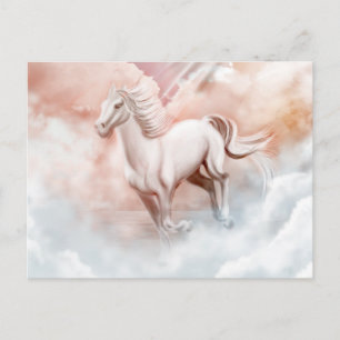 White Horse die door de wolken loopt Briefkaart