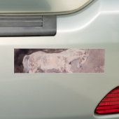 White Horse (door Eugene Delacroix) Bumpersticker (Op auto)