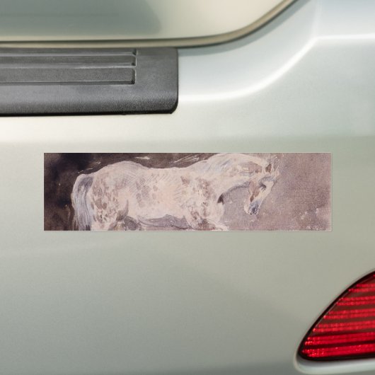 White Horse (door Eugene Delacroix) Bumpersticker (Op auto)