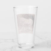 White Horse (door Eugene Delacroix) Glas (Achterkant)