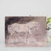 White Horse (door Eugene Delacroix) Kaart (Staand voorkant)