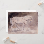 White Horse (door Eugene Delacroix) Kaart (Voorkant / Achterkant in situ)