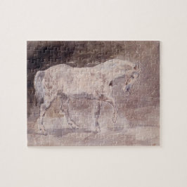 White Horse (door Eugene Delacroix) Legpuzzel