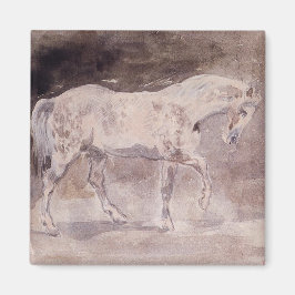 White Horse (door Eugene Delacroix) Magneet