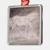 White Horse (door Eugene Delacroix) Metalen Ornament (Links)