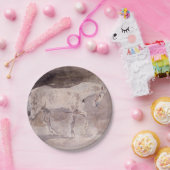 White Horse (door Eugene Delacroix) Papieren Bordje (Feest)