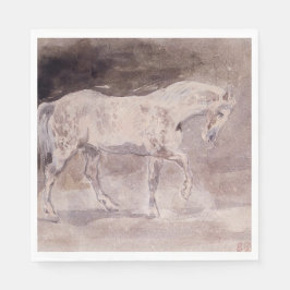 White Horse (door Eugene Delacroix) Servet
