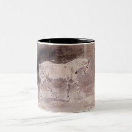 White Horse (door Eugene Delacroix) Tweekleurige Koffiemok