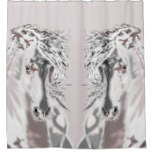 White Horse - Douchegordijn (Voorkant)