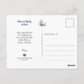 White Horse & Dove on Ice, Feestdagen Winter Magic Briefkaart (Achterkant)