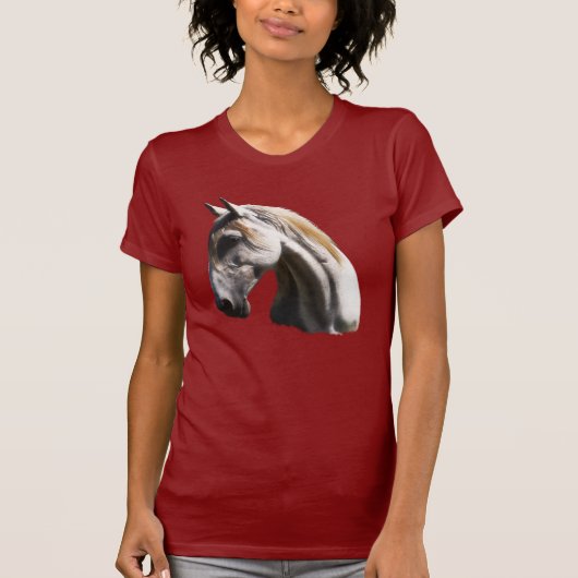 White Horse Equine Art Animal-lover's Shirt (Voorkant)