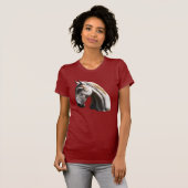 White Horse Equine Art Animal-lover's Shirt (Voorkant volledig)