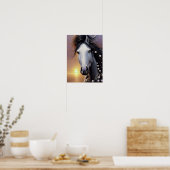 White Horse Equine Fantasy Art Poster (Keuken)