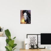White Horse Equine Fantasy Art Poster (Thuiskantoor)