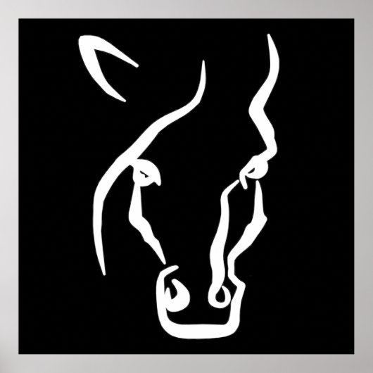 White Horse Face Poster (Voorkant)