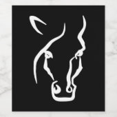 White Horse Face Wijn Etiket (Enkel label)