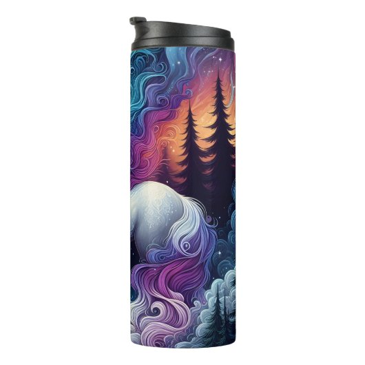 White Horse Fire Forest Magic Thermosbeker (Geroteerd rechts)