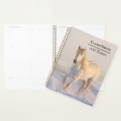 White Horse Galloping through the snow Planner (Display)