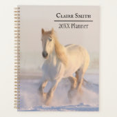 White Horse Galloping through the snow Planner (Voorkant)