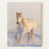 White Horse Galloping through the snow Planner (Achterkant)