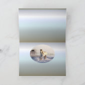 White Horse Galloping Through the Winter Snow Feestdagen Kaart (Binnen)