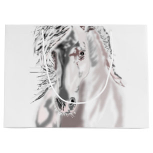 White Horse Gift Bag je kleuren Groot Cadeauzakje