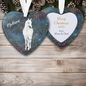 White Horse Gold Stars Dochter Ornament