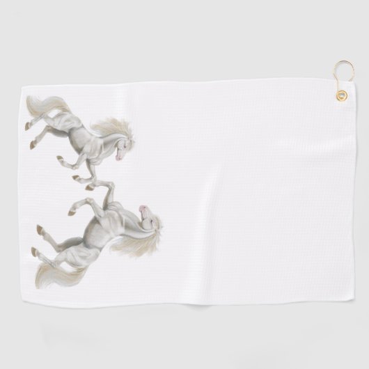 White Horse Golf Towel Golfhanddoek (Horizontaal)