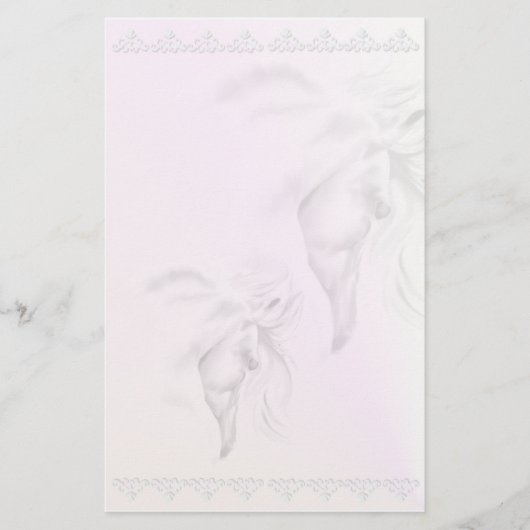 White Horse Head2 stationery_vertical.v2 Briefpapier (Voorkant)